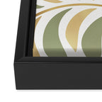 Sage and Gold Modern Leaf Framed Canvas Print Gallery Image 3