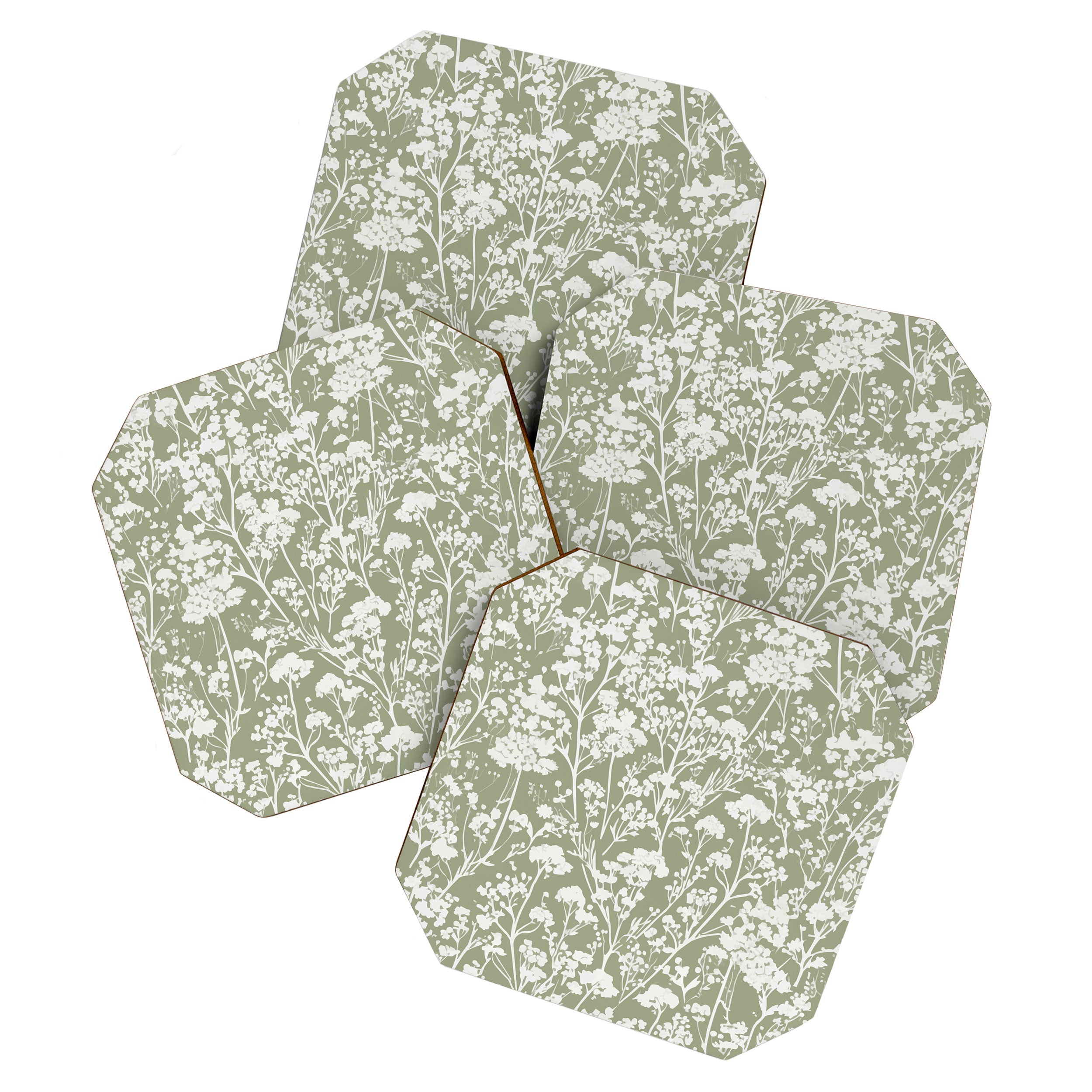 Sage Bloom in Floral Coaster Gallery Image 1