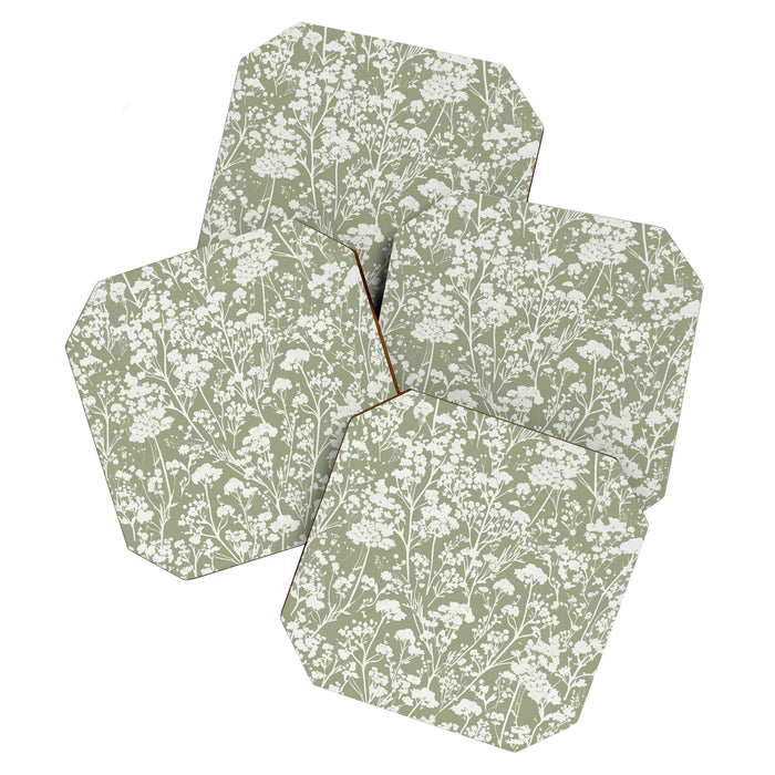 Sage Bloom in Floral Coaster Gallery Image 1