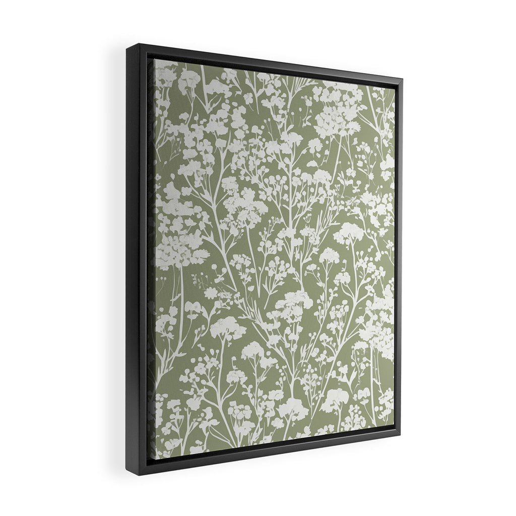 Sage Bloom in Floral Framed Canvas Print Gallery Image 2