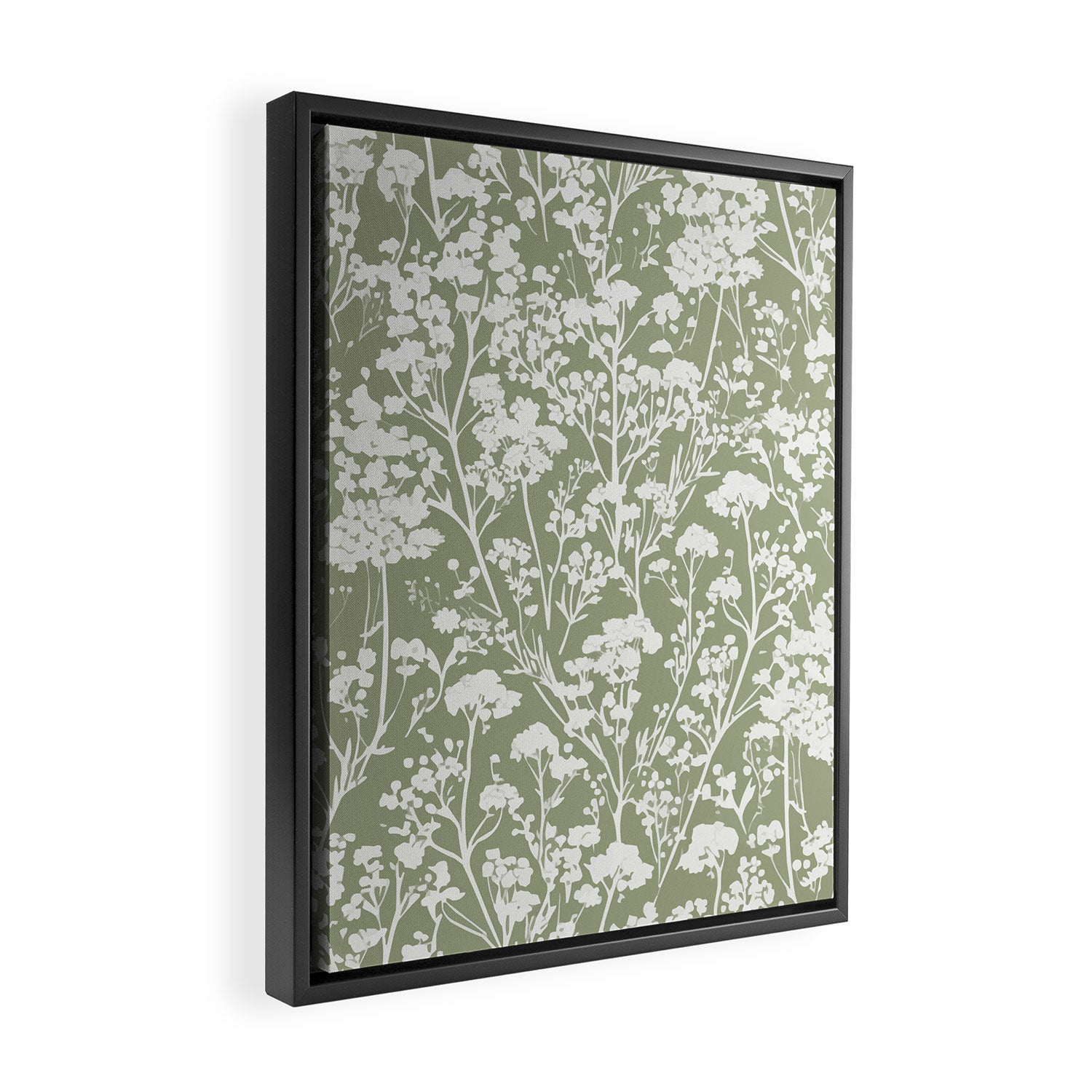 Sage Bloom in Floral Framed Canvas Print Gallery Image 2