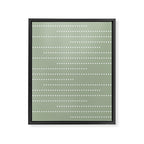 Sage Green and White Minimal Dots Pattern Framed Canvas Print Gallery Image 8