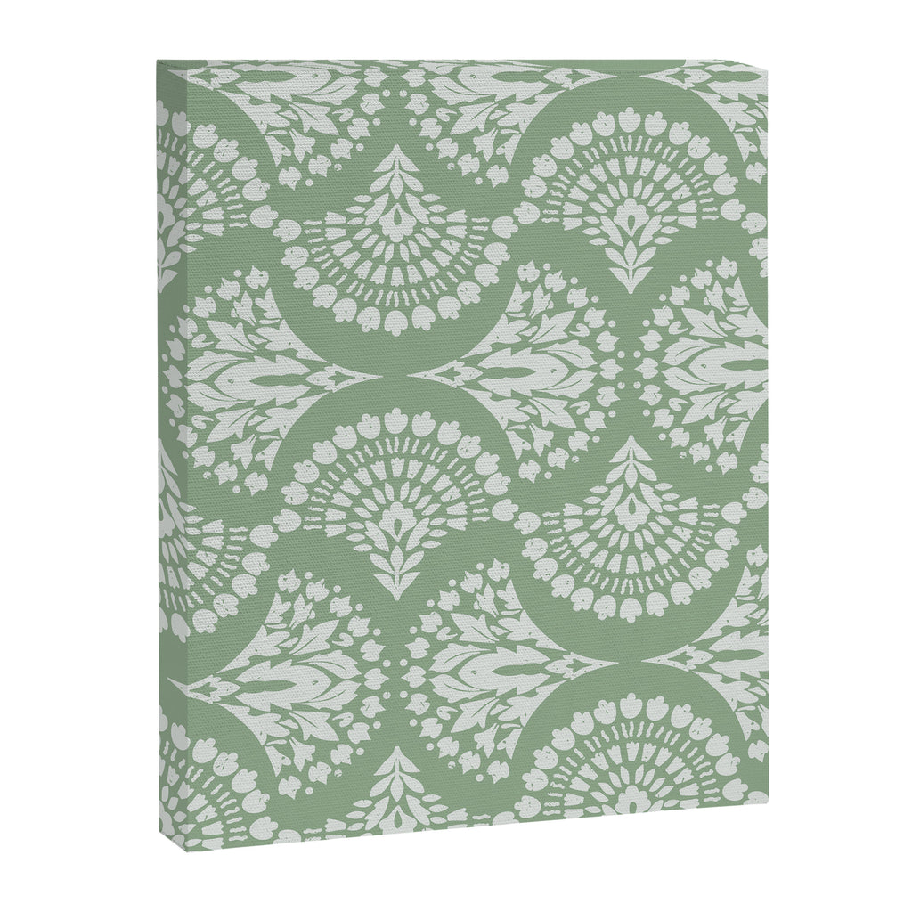 Sage Green Ornate Boho Canvas Print Gallery Image 8