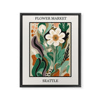 Seattle Flower Market Print Framed Canvas Print Gallery Image 8