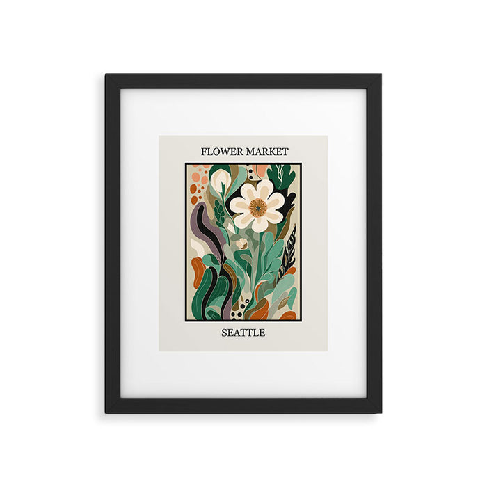 Seattle Flower Market Print Framed Art Print Gallery Image 1