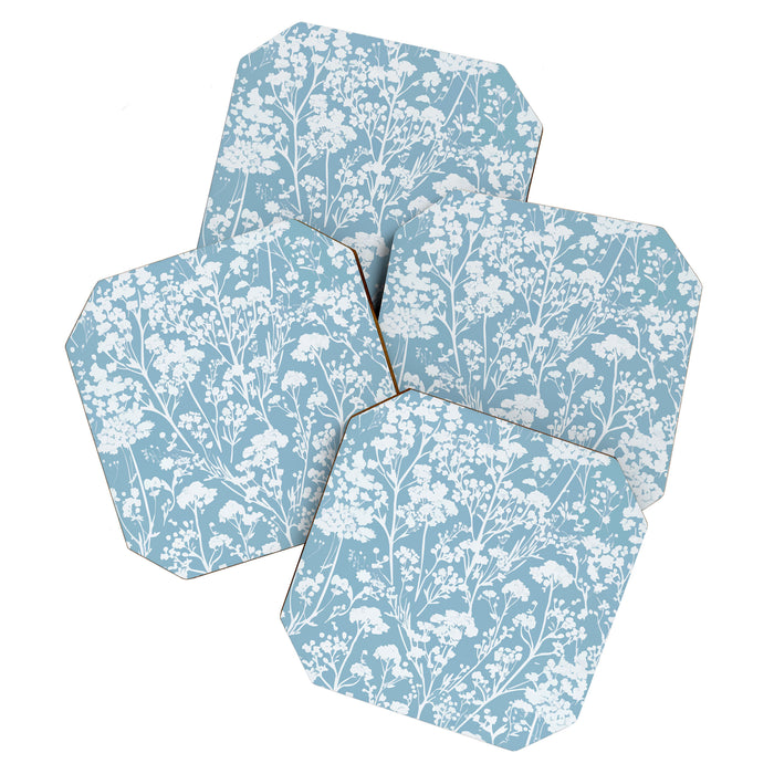 Sky Meadow Blue in Floral Coaster Gallery Image 1