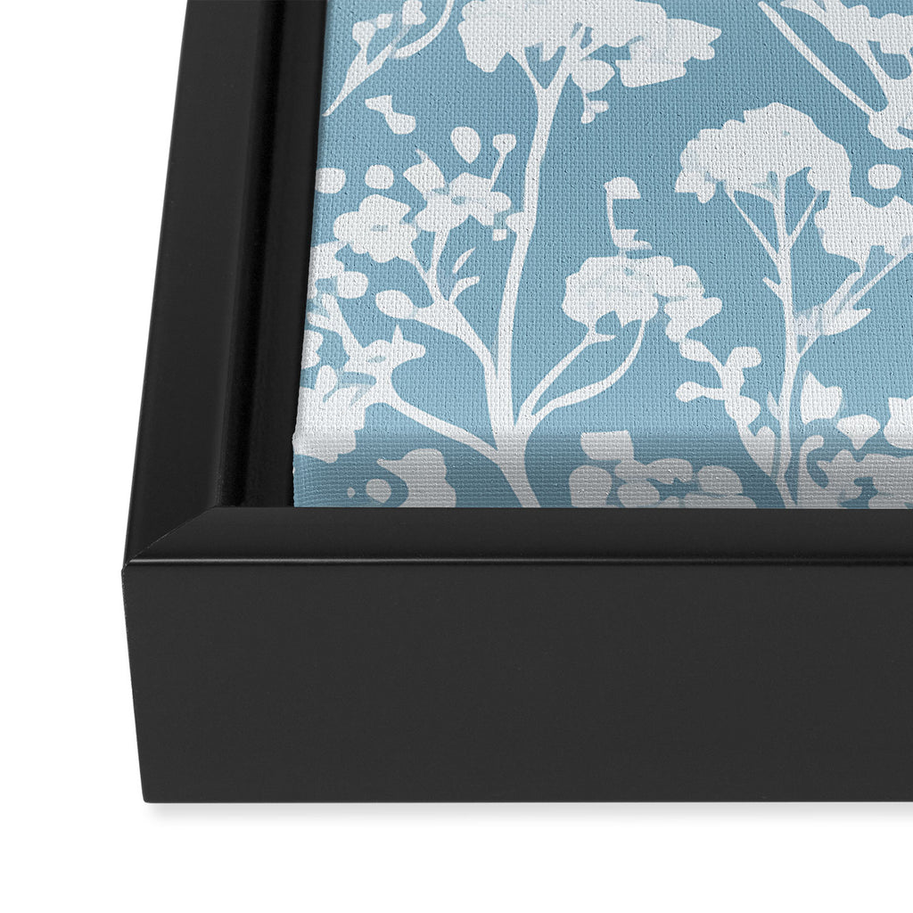 Sky Meadow Blue in Floral Framed Canvas Print Gallery Image 3