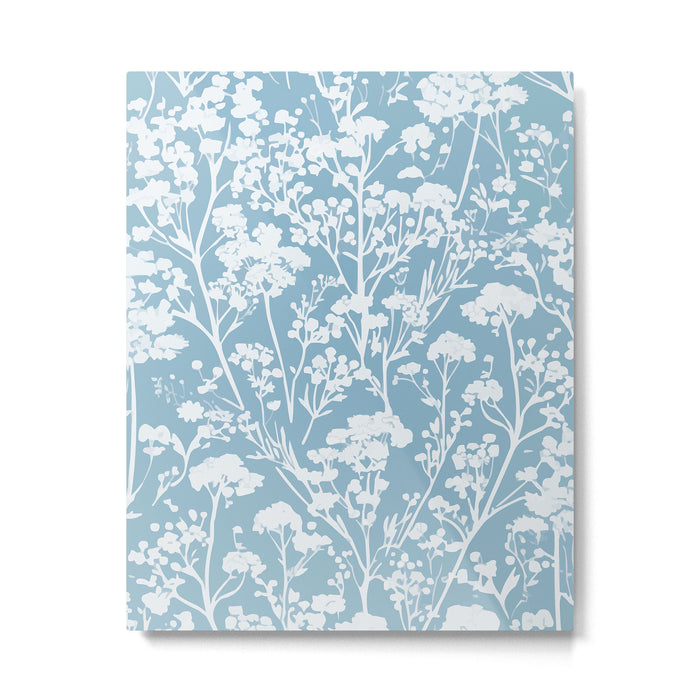 Sky Meadow Blue in Floral Metal Print Gallery Image 1