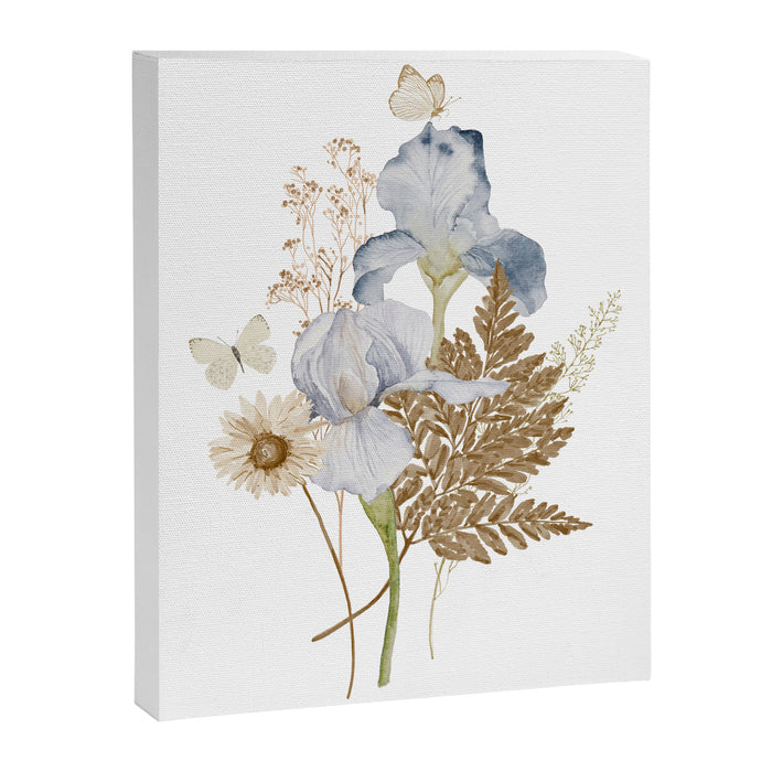 Soft Nature Floral and Butterflies Canvas Print Gallery Image 1