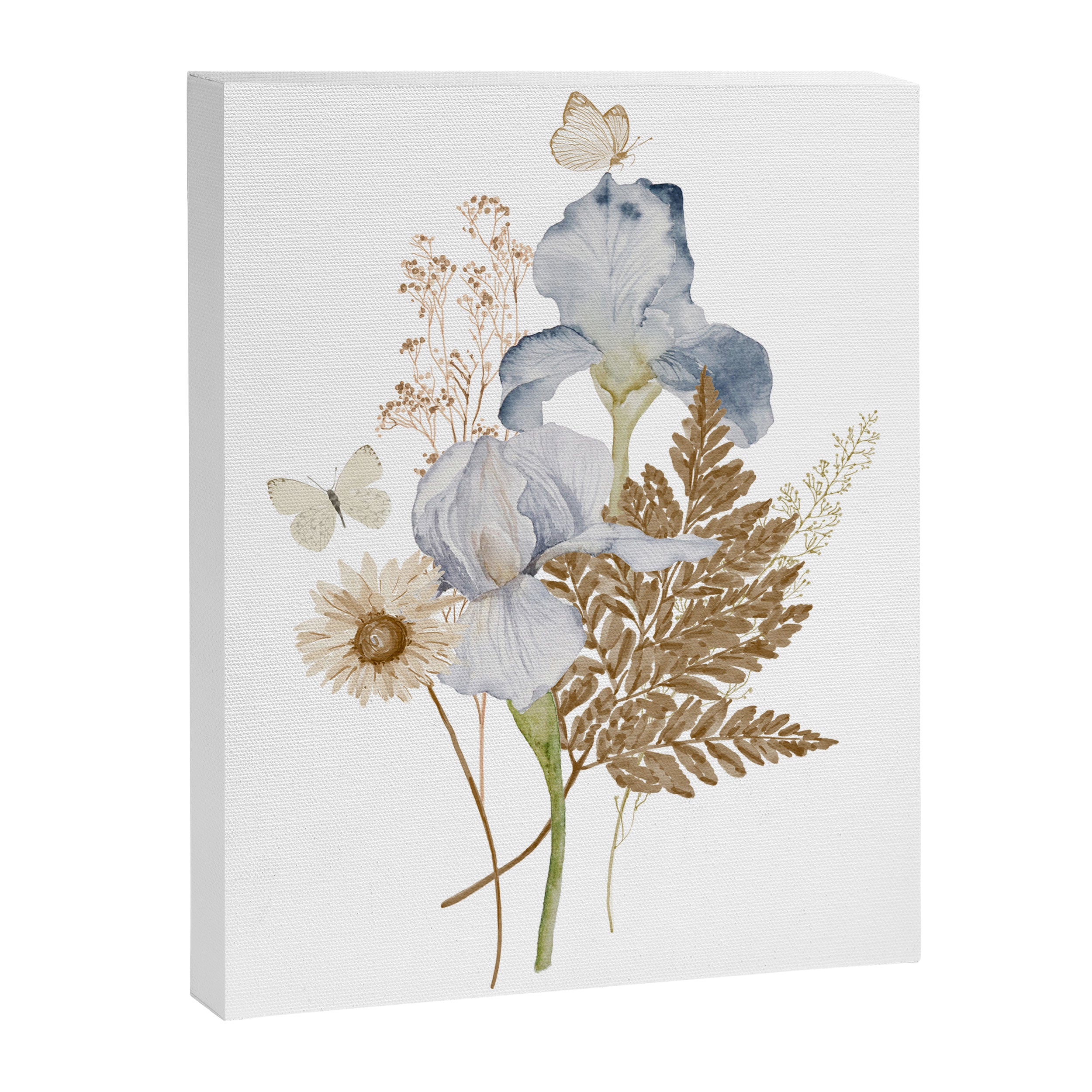 Soft Nature Floral and Butterflies Canvas Print Gallery Image 8