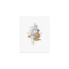 Soft Nature Floral and Butterflies Art Print Gallery Image 1
