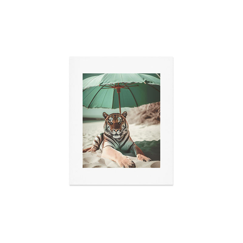 South Beach Bliss Tiger Prints Art Print Gallery Image 1