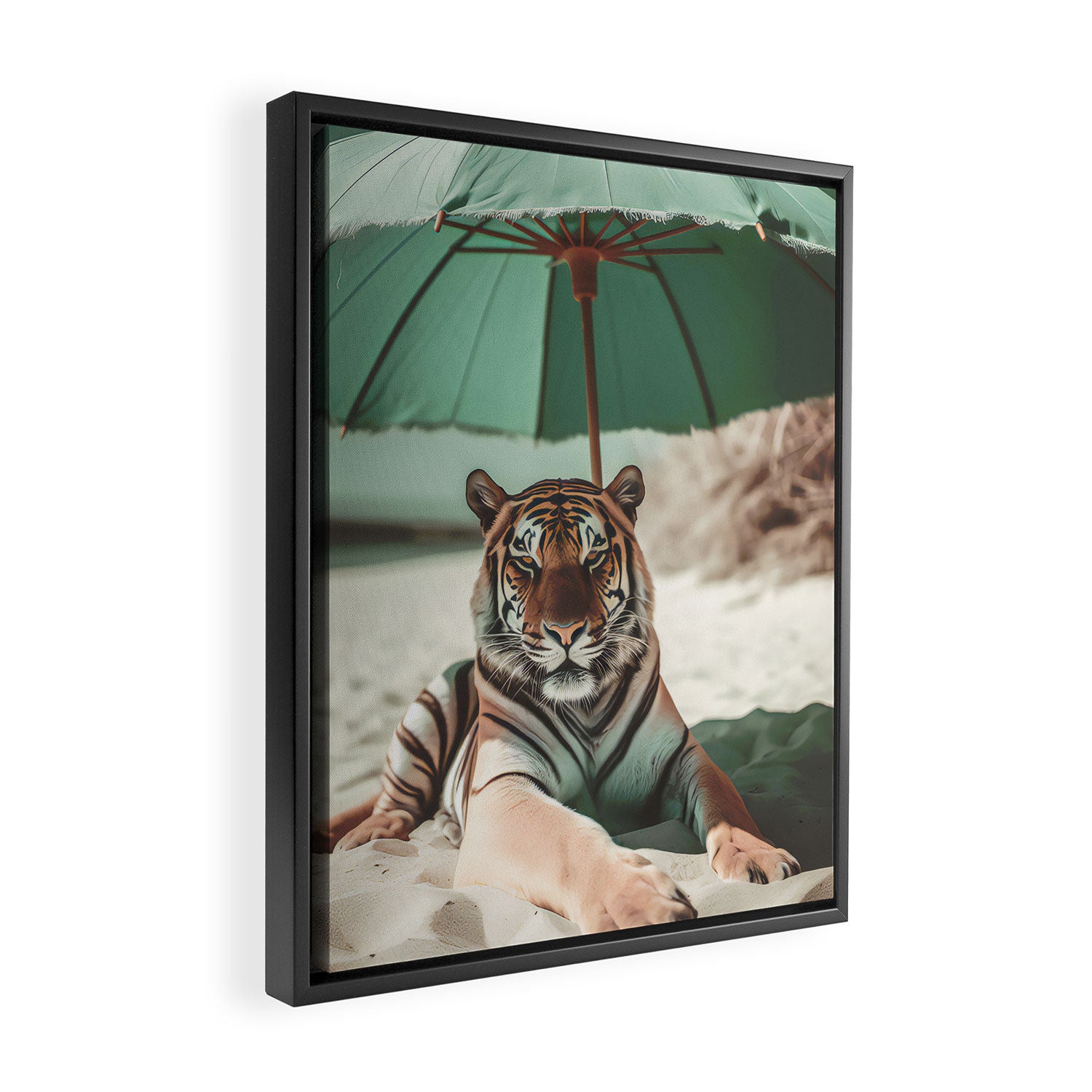 South Beach Bliss Tiger Prints Framed Canvas Print Gallery Image 2