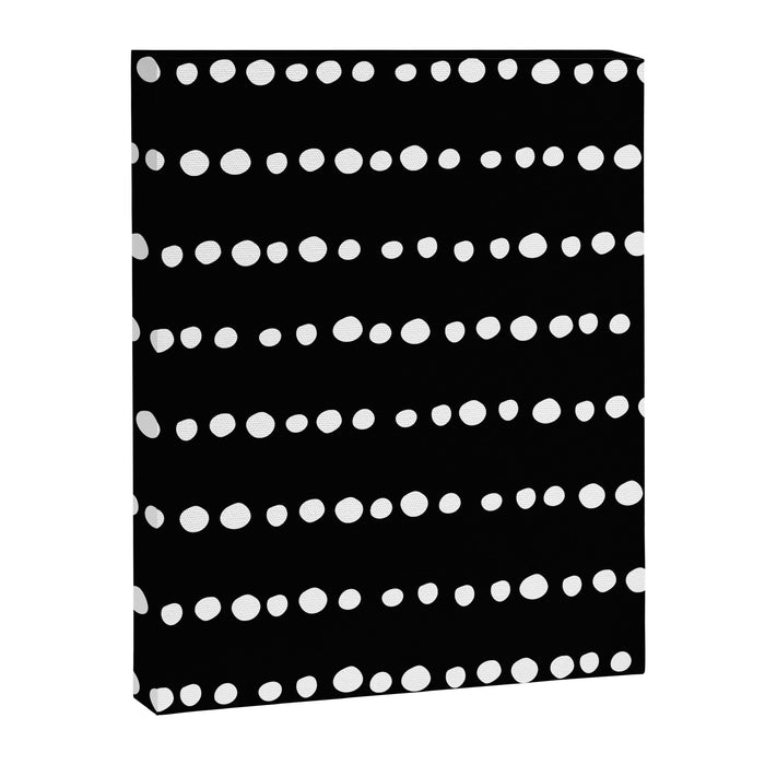 Spotted, Abstract, Black and White, Boho Print Canvas Print Gallery Image 1