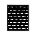 Spotted, Abstract, Black and White, Boho Print Framed Canvas Print Gallery Image 8