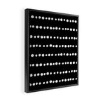 Spotted, Abstract, Black and White, Boho Print Framed Canvas Print Gallery Image 2