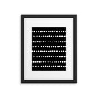 Spotted, Abstract, Black and White, Boho Print Framed Art Print Gallery Image 6