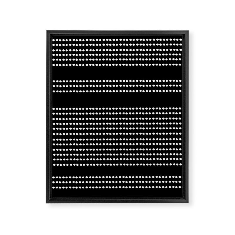 Spotted, African Pattern in Black and White Framed Canvas Print Gallery Image 8