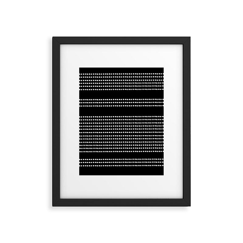 Spotted, African Pattern in Black and White Framed Art Print Gallery Image 6