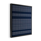 Spotted, African Pattern in Blue and White Framed Canvas Print Gallery Image 2