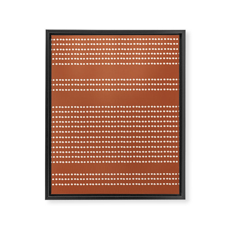 Spotted, African Pattern, in Terracotta Framed Canvas Print Gallery Image 8