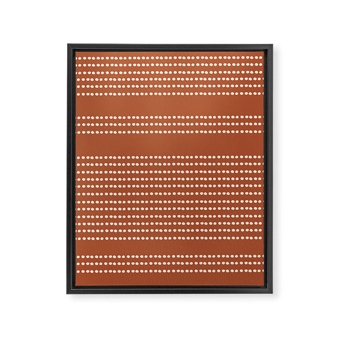Spotted, African Pattern, in Terracotta Framed Canvas Print Gallery Image 1
