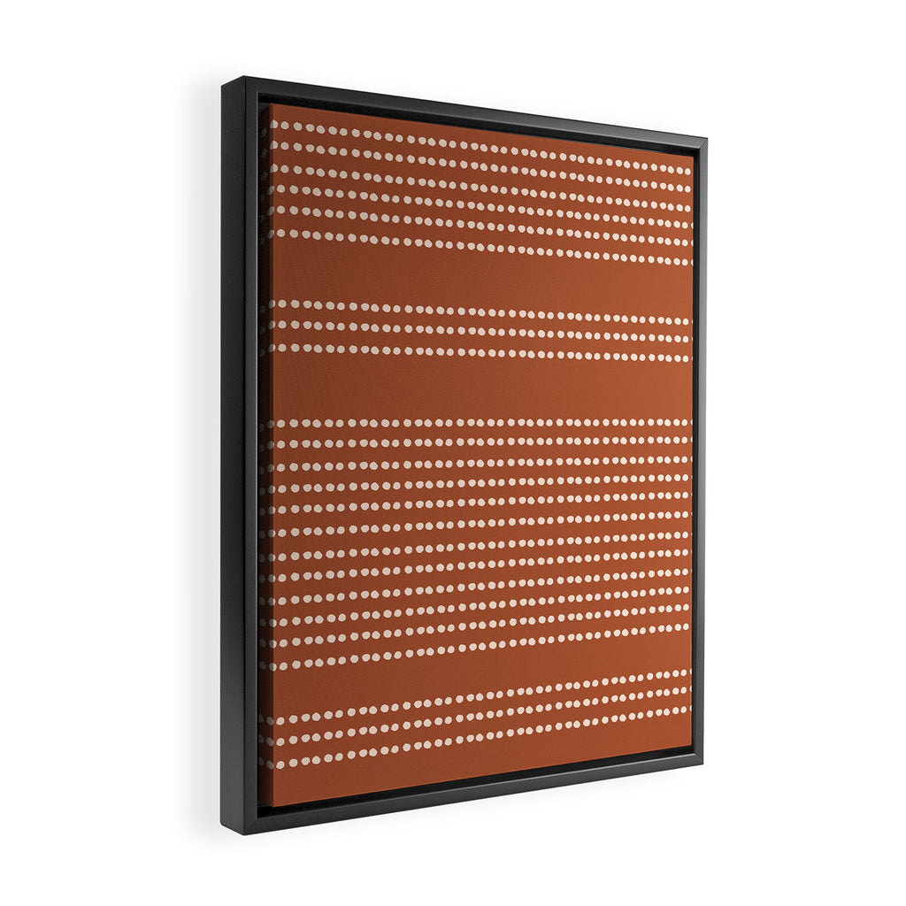 Spotted, African Pattern, in Terracotta Framed Canvas Print Gallery Image 2