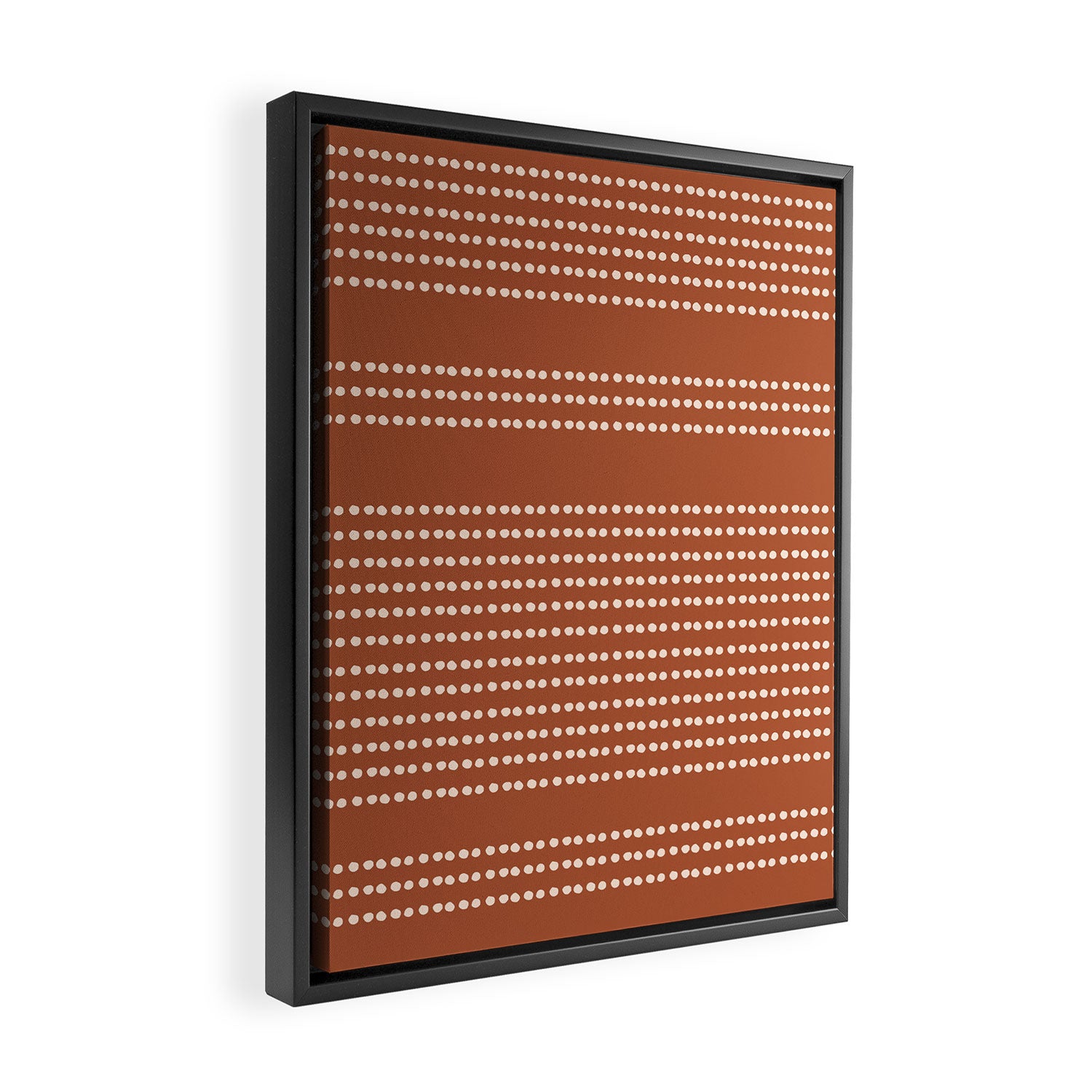 Spotted, African Pattern, in Terracotta Framed Canvas Print Gallery Image 2