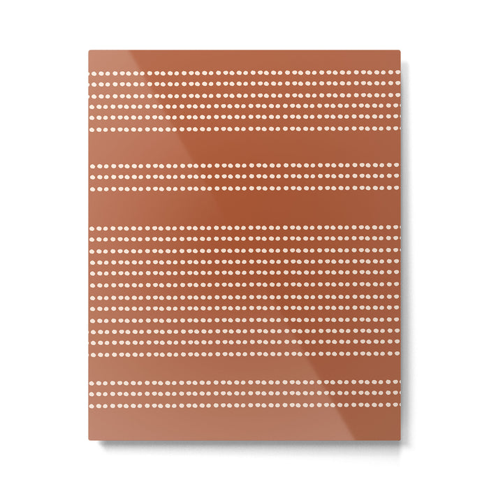Spotted, African Pattern, in Terracotta Metal Print Gallery Image 1