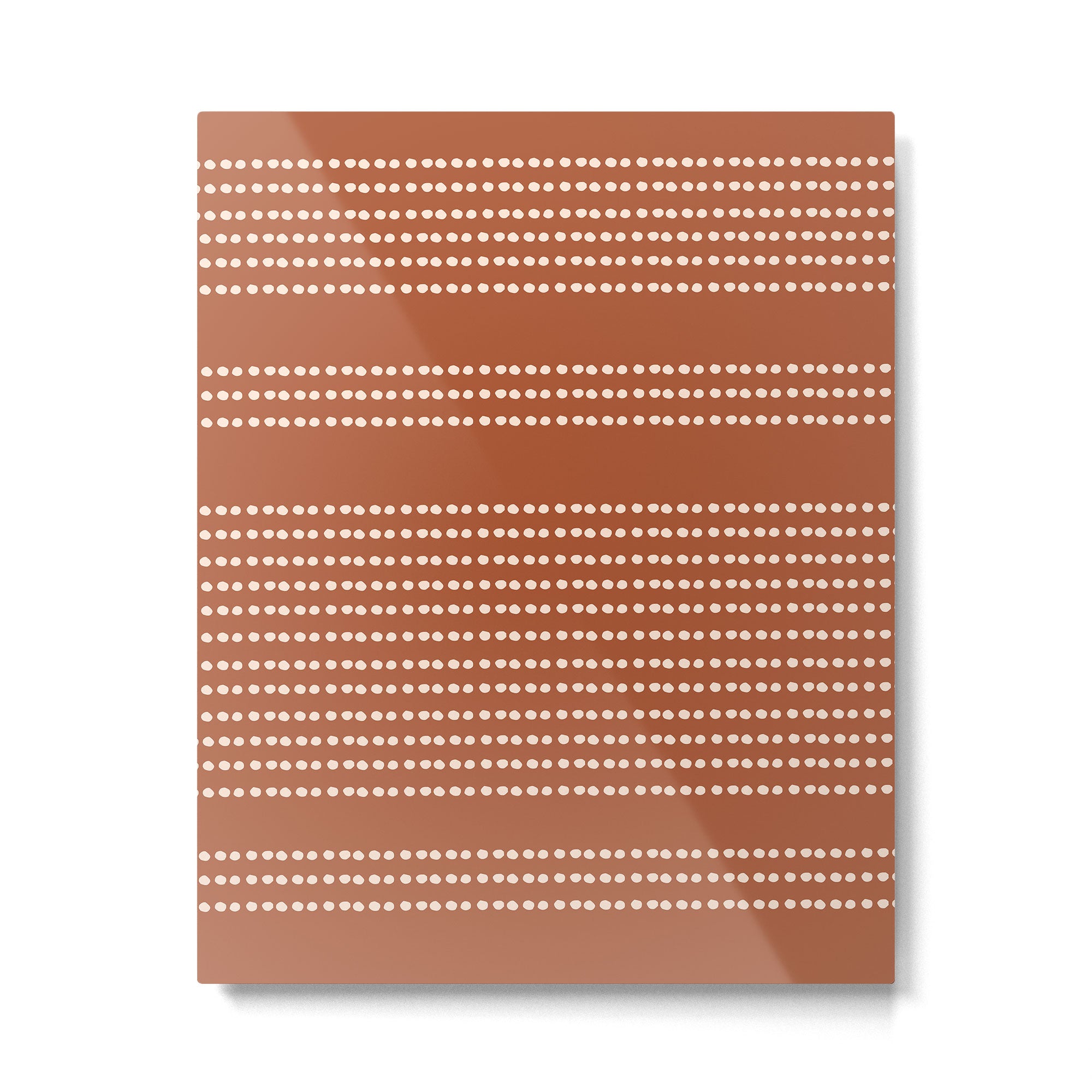 Spotted, African Pattern, in Terracotta Metal Print Gallery Image 6