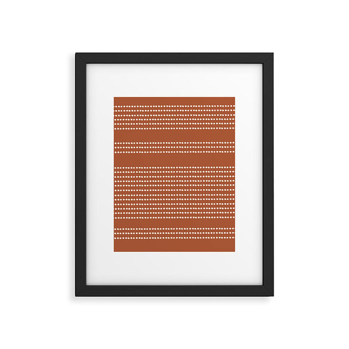 Spotted, African Pattern, in Terracotta Framed Art Print Gallery Image 1