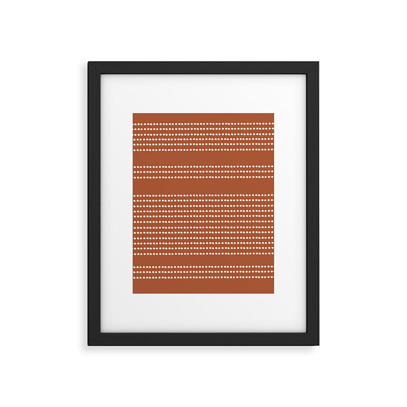 Spotted, African Pattern, in Terracotta Framed Art Print Gallery Image 6