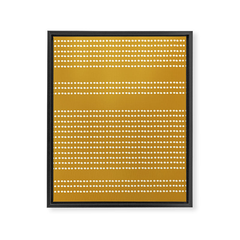 Spotted, African Pattern in Yellow Framed Canvas Print Gallery Image 8