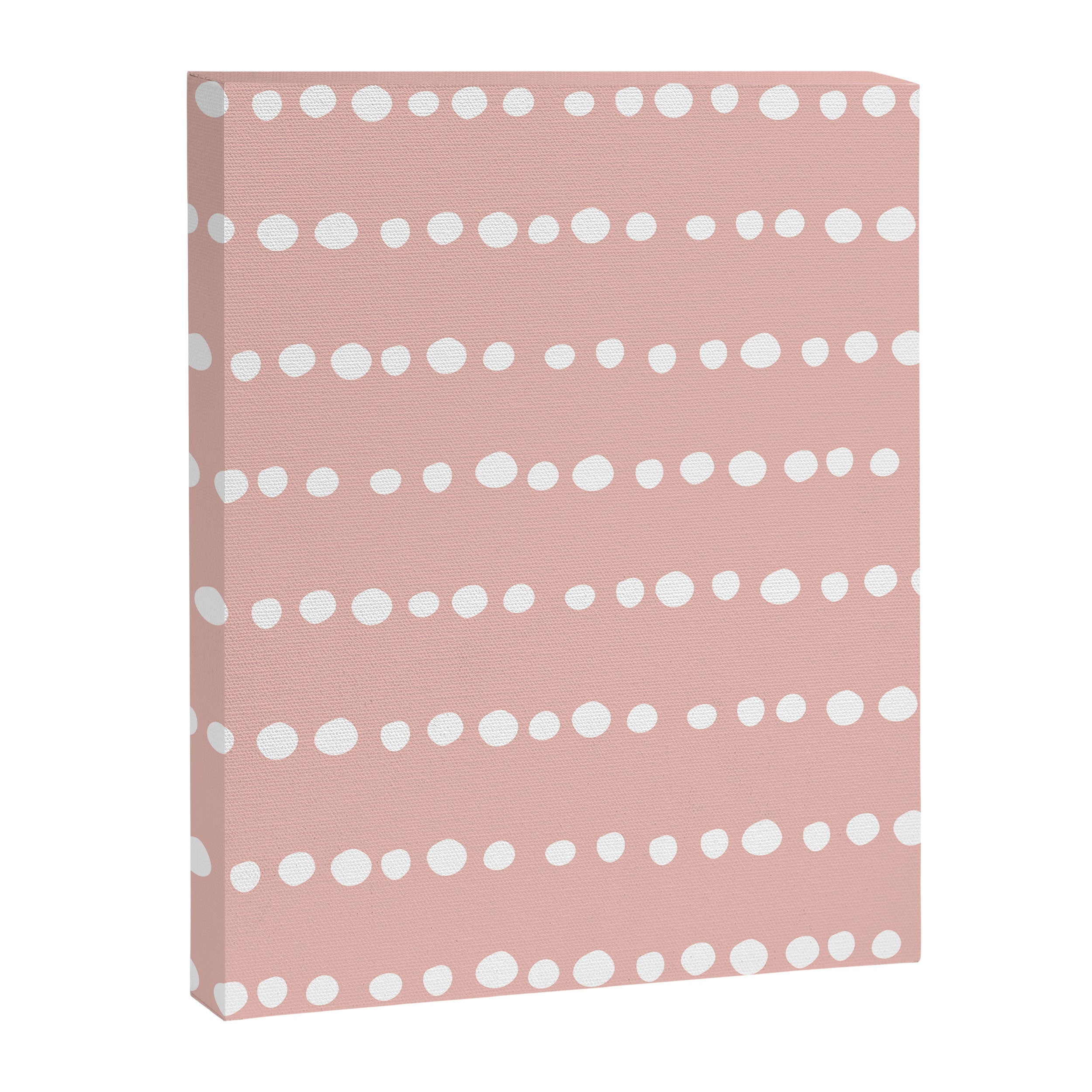 Spotted Mudcloth, Pink and White, Boho Prints Canvas Print Gallery Image 8