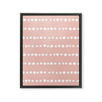 Spotted Mudcloth, Pink and White, Boho Prints Framed Canvas Print Gallery Image 8