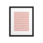 Spotted Mudcloth, Pink and White, Boho Prints Framed Art Print Gallery Image 6
