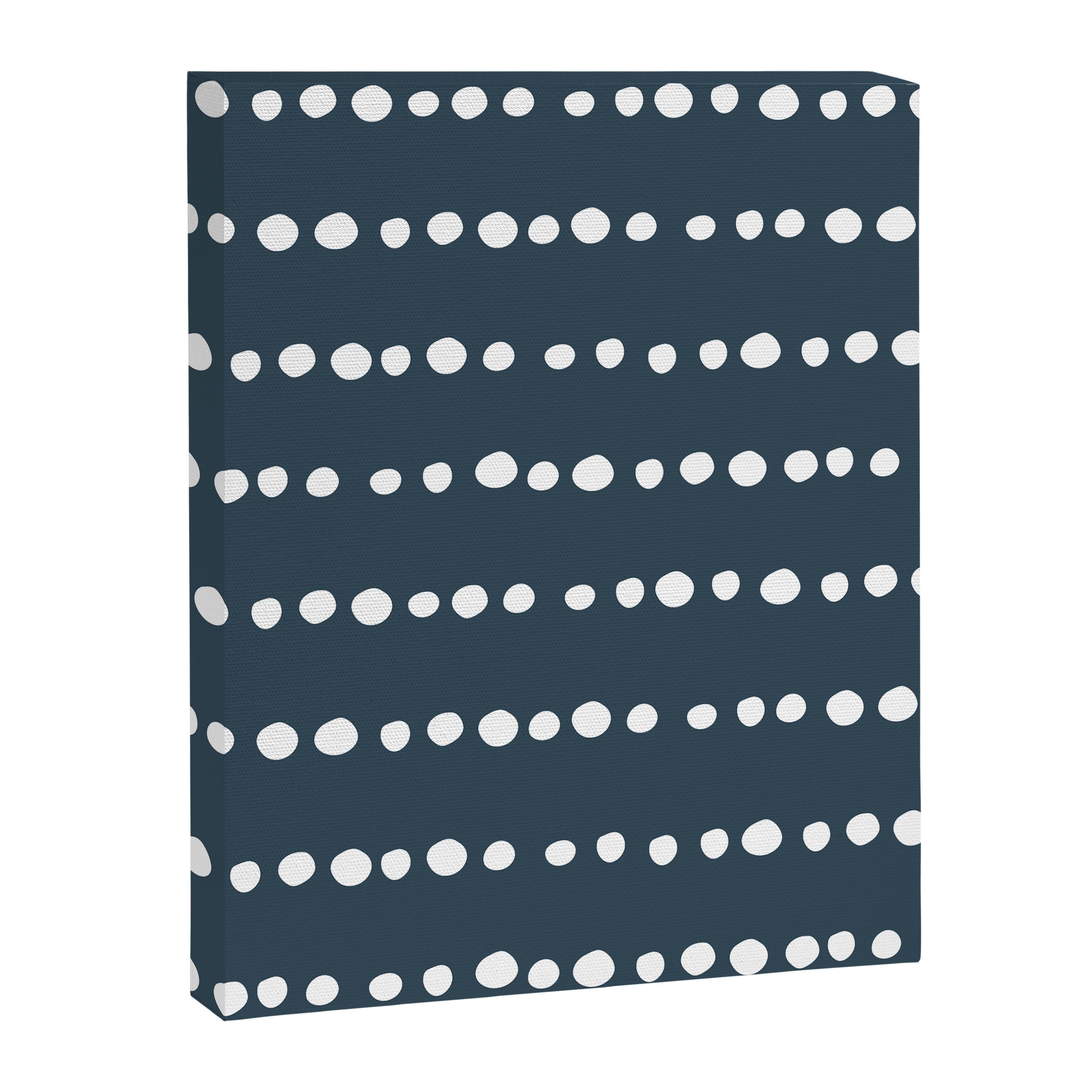 Spotted Mudcloth, Teal and White, Boho Prints Canvas Print Gallery Image 8