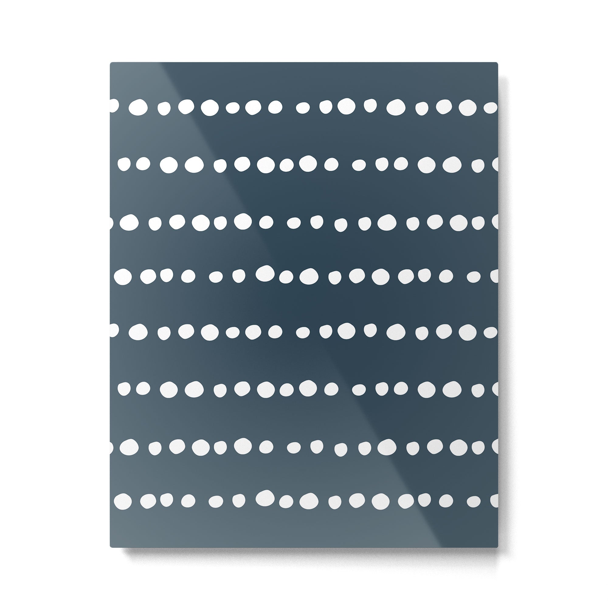 Spotted Mudcloth, Teal and White, Boho Prints Metal Print Gallery Image 6