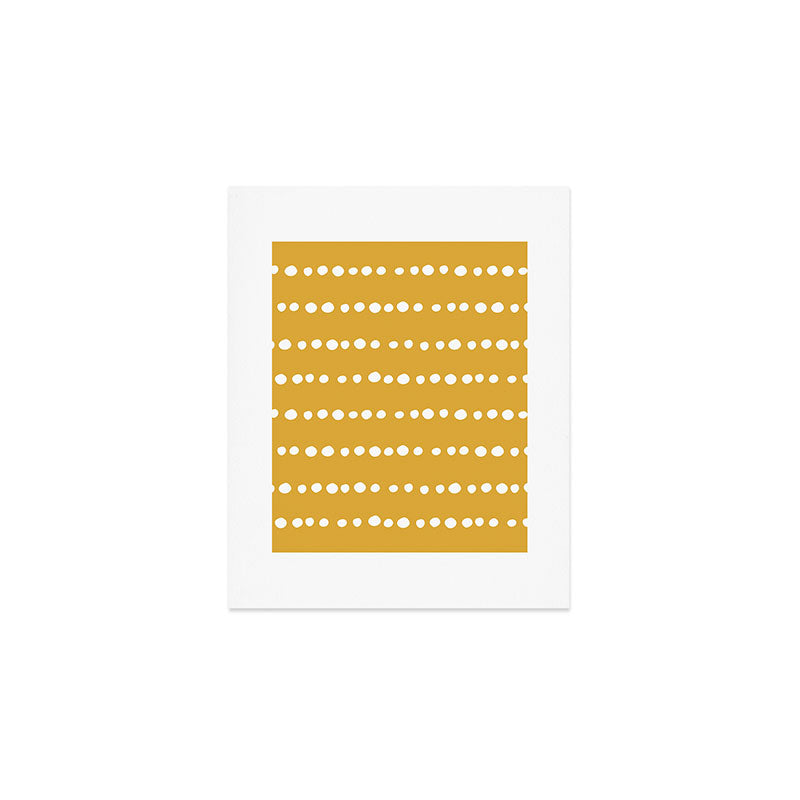 Spotted, Mustard Yellow, Boho Prints Art Print Gallery Image 1