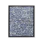 Spotted Preppy Dots Abstract in Navy Blue Framed Canvas Print Gallery Image 8