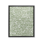 Spotted Preppy Dots Abstract in Sage Green Framed Canvas Print Gallery Image 8