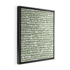 Spotted Preppy Dots Abstract in Sage Green Framed Canvas Print Gallery Image 2
