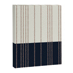 Spotted Stripes, Navy, Ivory and Light Terracotta Canvas Print Gallery Image 8