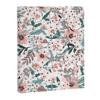 Spring Wildflowers, Floral Prints, Soft Pink and Teal Canvas Print Gallery Image 8