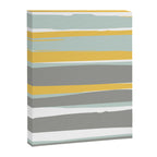 Stripe Abstract, Sun and Beach, Yellow, Pale, Aqua Blue and Gray Canvas Print Gallery Image 8