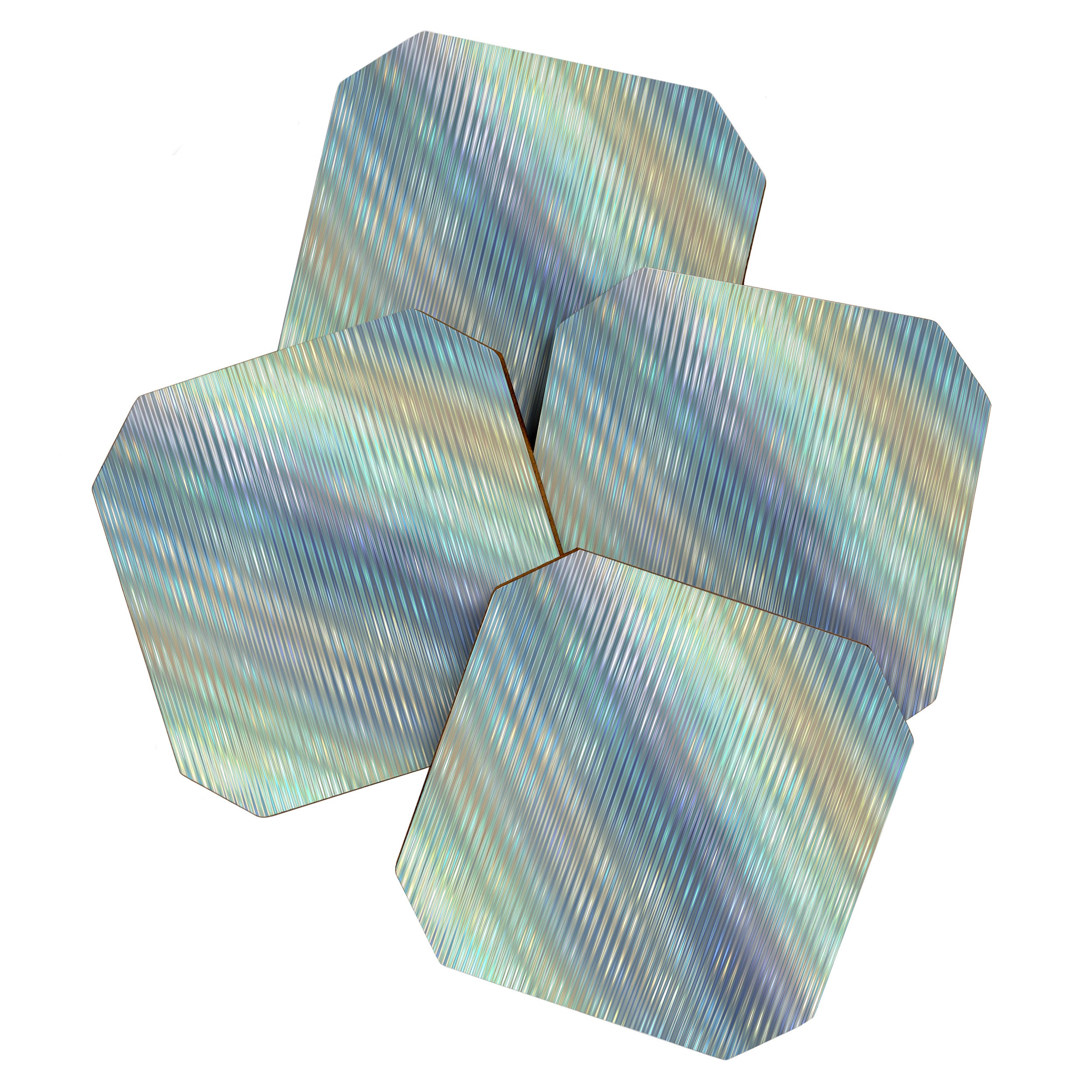 Striped Abstract Glass Relection Coaster Gallery Image 1