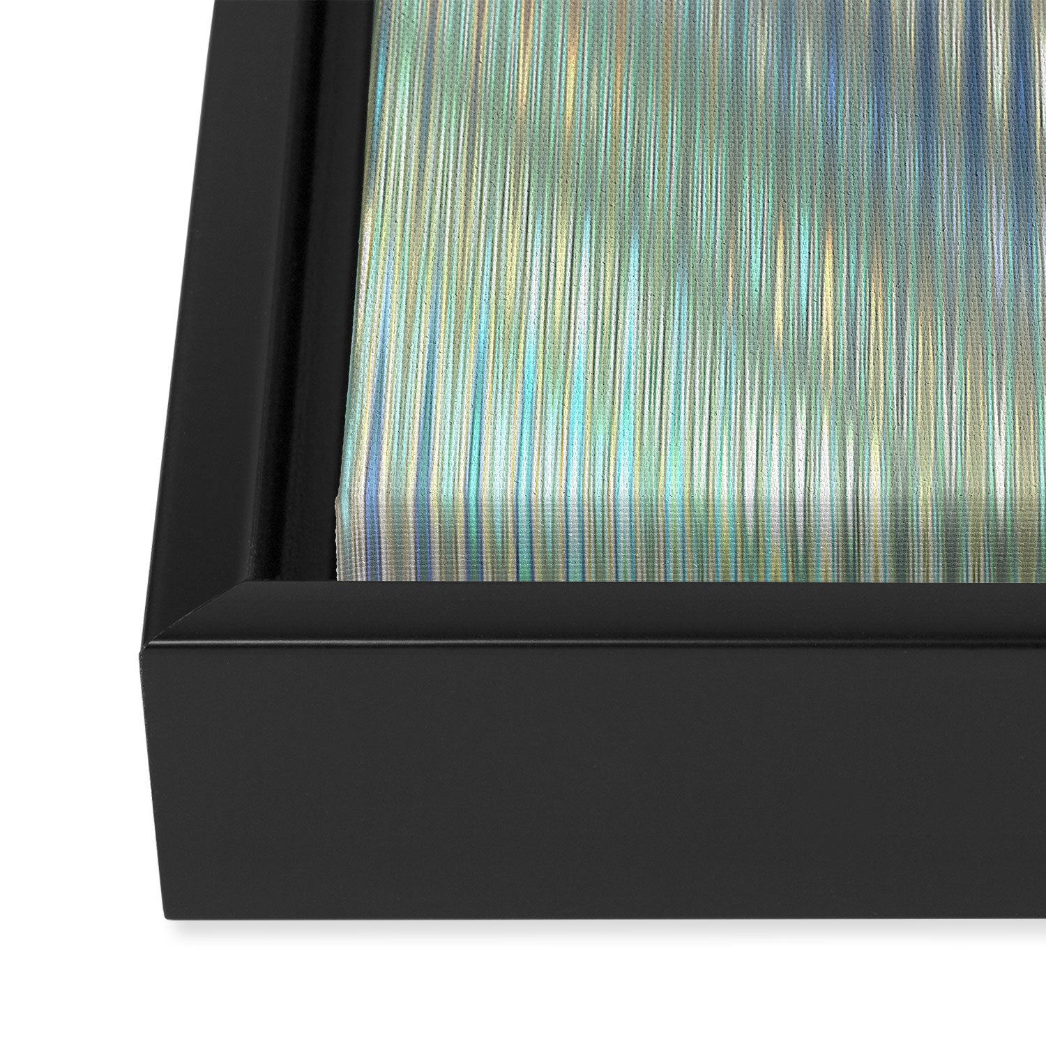 Striped Abstract Glass Relection Framed Canvas Print Gallery Image 3