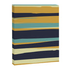Stripes Abstract, Yellow, Teal, Navy Blue Canvas Print Gallery Image 8