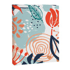 Summer Abstract, Floral Prints, Orange, Teal, Blue, Colourful Prints. Canvas Print Gallery Image 8