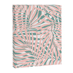 Summer, Tropical Green and Pink, Palm Leaves Pattern Canvas Print Gallery Image 8